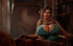 big_boobs big_breasts big_tits breasts fake_breasts fake_tits female huge_breasts huge_tits lara_croft lara_croft_(legacy_of_atlantis) sexy solo tomb_raider