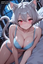 1girls ahq_hentai ai_female ai_generated bed bedroom big_breasts blush breasts cat_ears cat_tail female kemonomimi lingerie linia_dedoldia mushoku_tensei patreon perfect_body sexy stable_diffusion tagme tail underwear