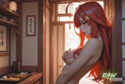 1girl ai_generated anime artist_name beautiful beauty blush breasts ecchi female hentai hi_res high_quality high_resolution highres itsuki_nakano naked nsfw nude nude_female partially_clothed patreon_username quintessential_quintuplets quintuplets rawdiffusion rule34 solo stable_diffusion the_quintessential_quintuplets tits uncensored watermark