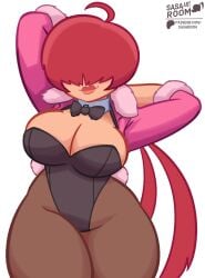 bunnysuit leotard pantyhose sasaartroom shermie_(kof) thick_thighs voluptuous_female