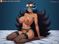 ai_generated big_breasts breasts female female_focus female_only garter_belt naked naked_female nude nude_female pokemon sexy sexy_body shelly_(pokemon) shelly_(pokemon_oras) stocking