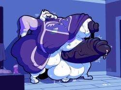 1futa anthro areolae ass badendinginc balls belly breasts erect_penis erection fat furry futa_focus futa_only futanari goat goat_horns hips holding_breast hyper hyper_breasts large_ass large_balls large_breasts large_penis lips nipples overweight overweight_futa penis precum red_eyes stomach sweaty sweaty_balls sweaty_body thick_thighs thighs toriel undertale undertale_(series) weight_gain white_fur wide_hips