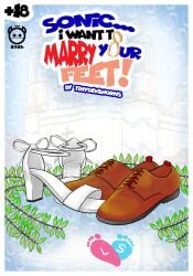 2026 absurd_res brown_clothing brown_footwear brown_shoes clothing cover cover_art cover_page english_text footprint footwear hi_res high_heels sega shoes sonic_the_hedgehog_(series) text tinydevilhorns tinydevilhorns_(artist) white_clothing white_footwear white_high_heels zero_pictured