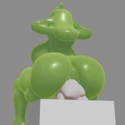 animated ass_focus big_ass big_breasts brickey facesitting on_top simple_background sitting_on_person size_difference slime slime_girl slymee small_penis sycneit_(artist) tagme video