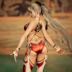 1girls 3d ass clothed earrings eve_(stellar_blade) pose posing screenshot shift_up solo_female stellar_blade swimsuit thighs