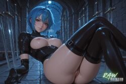 1girl ai_generated anime artist_name beautiful beauty big_breasts blue_hair blush breasts ecchi female hentai hi_res high_quality high_resolution high_school_dxd highres highschool_dxd naked nsfw nude nude_female partially_clothed patreon_username rawdiffusion rule34 solo stable_diffusion tits uncensored watermark xenovia_quarta