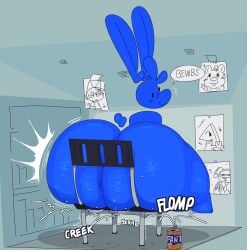 1boy anthro badaboomey big_ass big_ass_(male) big_butt blue_body blue_skin chair furry huge_ass huge_butt male male_only wide_hips