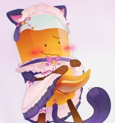 1boy 1boys adamation_inc. adamationz animationepic anus cat_ears cat_tail ii inanimate_insanity maid_uniform object_show object_shows oj_(ii) orange_tentacles tentacle_penis