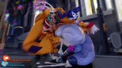 anal_fingering cerebella cum fingering futanari hyper_penis penis skullgirls squigly tagme weirderworkz
