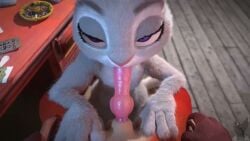 animated anthro blowjob fox furry judy_hopps male/female nick_wilde rabbit tagme video