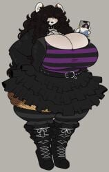 big_breasts breasts chubby cleavage female furry huge_breasts mexifurfoof tagme thick_thighs wide_hips