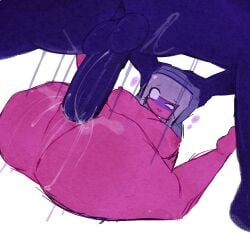 1boy 1girl 1girls anal anal_sex anon anonymous_male artist_request big_breasts big_penis black_body countryhumans countryhumans_girl female head_tilt heart_bubbles male mating_press out_of_frame pussy_juice red_body rough_sex russia_(countryhumans) suna_chan ushanka