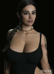 big_breasts call_of_duty high_resolution ponytail sexy valeria_garza wet_skin
