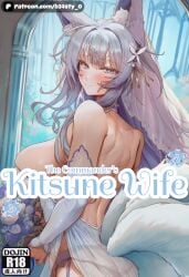 1girl 1girls ai_generated animal_ear_fluff animal_ears animal_tail azur_lane b34sty_0 big_boobies big_boobs big_breasts big_tits big_titties blue_eyes blush boobs breasts church church_interior comic comic_cover doujin doujin_cover dress ears eyes fox_ears fox_girl fox_tail girl hair holding_flower holding_object indoors kemonomimi kitsune kyuubi large_boobies large_boobs large_breasts large_tits large_titties long_hair looking_at_viewer looking_back looking_behind marriage multiple_tails patreon r18 sakura_empire_(azur_lane) shinano_(azur_lane) silver_hair smile standing staring_at_viewer tail tails title_page tits watermark wedding wedding_dress white_dress white_ears white_hair white_tail wife woman