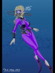 1girls 5_toes barefoot blonde_hair bodysuit brown_eyes dastigy diving_suit feet female female_only fins flippers mp4 naruto naruto_(series) purple_bodysuit scuba scuba_fins scuba_gear scuba_mask scuba_tank soles solo solo_female solo_only sound tagme toes tsunade underwater video wetsuit