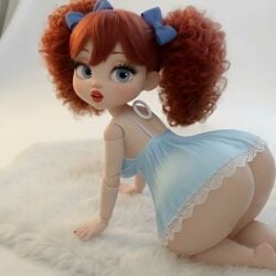 ai_generated all_fours animated ass ass_jiggle ass_shake ass_up bare_ass big_ass big_eyes blue_babydoll blue_bow blue_dress blue_eyes blue_nightgown blush bottomless cleavage curly_hair doggy_style doll dress_lift female from_behind hairbow huge_ass huge_breasts jiggle lace lace_trim large_breasts large_eyes light_blue_dress lingerie living_doll looking_at_viewer looking_back no_panties on_all_fours open_mouth pale_skin plump_ass poppy_(poppy_playtime) poppy_playtime rear_view red_hair red_lipstick red_nail_polish red_nails seductive shaking_ass short_dress solo tagme thick_ass thick_thighs twintails video white_background white_lace wide_hips