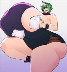 1girls annabel_(eigaka) ass ass_bigger_than_head bare_ass bare_legs bare_thighs big_ass big_breasts breasts breasts_bigger_than_head dress eigaka female female_focus female_only giant_ass giant_breasts gigantic_ass gigantic_breasts goth green_hair holding_drink huge_ass huge_breasts huge_thighs hyper hyper_ass hyper_breasts licking_lips massive_ass massive_breasts milf mostly_clothed nipples_visible_through_clothing no_bra revealing_clothes sideass sideboob smile solo strongmoist tall_female thick_thighs wide_hips