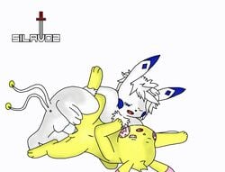 animated anthro anus cum cum_inside female heart_eyes male milachu nintendo open_mouth penis penis_in_pussy pikachu pokémon_(species) pokemon pussy sex silavos silavos_snow spread_legs spread_pussy vaginal_penetration watermark wet wet_pussy white_fur yellow_fur