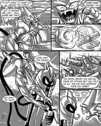 cofagrigus comic dragmon haunter hi_res male monochrome nintendo pokémon_(species) pokemon transformation video_games