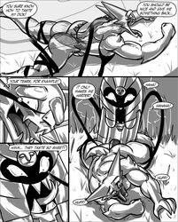 cofagrigus comic dragmon haunter hi_res male monochrome nintendo pokémon_(species) pokemon transformation video_games