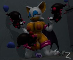 3d 3d_model anthro boots breasts chao_(sonic) chaos_emerald chiropteran dark_chao elbow_gloves eyelashes eyeshadow fingers furry futanari gem gloves green_eyes hair half-closed_eyes handjob mobian mobian_(species) mobian_bat navel nipples penis rouge_the_bat sega sonic_(series) sonic_adventure_2 sonic_the_hedgehog_(series) tan_body tan_skin wings zeniix98