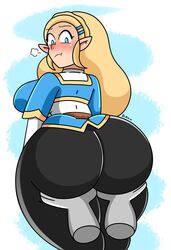 1girls ass ass_grab ass_support bangs big_ass big_breasts big_butt blonde_hair blue_eyes blush bottom_heavy breasts breath_of_the_wild bubble_ass bubble_butt butt_grab daisy-pink71 disembodied_hands fat_ass fat_butt female fully_clothed huge_ass huge_butt large_ass large_breasts large_butt long_hair looking_back nintendo princess_zelda the_legend_of_zelda thick_ass thick_thighs tight_clothing wide_hips zelda_(breath_of_the_wild)