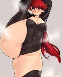 1girls big_breasts female female_only kasumi_yoshizawa large_breasts musk musk_clouds musky persona persona_5 persona_5_royal phantom_thief_suit smell smelly solo solo_female spread_legs steam steamy sumire_yoshizawa sweat sweatdrop sweating sweaty thighhighs yotahen