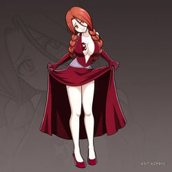 1girls fairy_tail female flare_corona kopbyc red_eyes red_hair solo