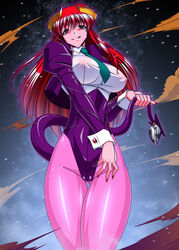 1girls 2021 :q ass_visible_through_thighs aura breasts cameltoe clothed clothing covered_navel dated demon_girl demon_horns demon_tail dust erect_nipples erect_nipples_under_clothes eyebrows_visible_through_hair female female_only half-closed_eyes hamon_ai highres horns jacket large_breasts leotard licking licking_lips long_hair looking_at_viewer mercedes_(viper) monster_girl nail_polish naughty_face necktie open_clothes open_jacket pantyhose red_nails solo standing succubus succubus_horns succubus_tail tail tail_grab tank_top thick_thighs thigh_gap thighs tongue tongue_out under_clothes viper_(series) viper_gts wrist_cuffs