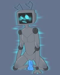 ? antennae blue_dildo blue_pussy blush cuntboy embarrassed friday_night_funkin hex_(yingyang48) intersex male robot shaking