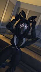 1girls bottomless bottomless_female bunny_ears bunnysuit cleavage female female_focus female_only feversfm furry pussy scp-1471 scp-1471-a scp_foundation solo