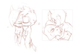 anthro anthro_on_anthro ass canine crying eyelashes fingers fur hair half-closed_eyes idw_comics idw_publishing kissing lemur looking_at_another looking_at_partner lying mammal markings mask_(marking) mobian_(species) monochrome ponytail primate qrog sad sega sonic_(series) sonic_the_hedgehog_(comics) sonic_the_hedgehog_(idw) sonic_the_hedgehog_(series) tail tangle_the_lemur tears whisper_the_wolf wolf yuri