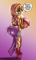 big_ass big_breasts goudadunn heels hi_res high_heels highres huge_ass huge_breasts large_ass large_breasts milf rabbit solo_female sonic_(series) vanilla_the_rabbit