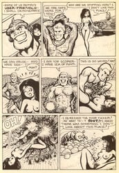 1boy 1girls black_hair breasts centipede cherry_poptart_(comic) clothed_male_nude_female comic comic_page dialogue ellie_dee hairy hairy_pussy human larry_welz monochrome mushroom nipples normal_breasts nude sex straight_hair video_games virtual_reality