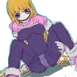 big_breasts blush cameltoe mega_man mega_man_zx panties prairie spread_legs suteito