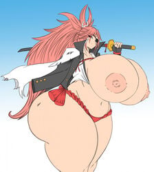 1girls absurd_res alternate_ass_size alternate_body_type alternate_breast_size ass baiken bbw belly big_ass big_breasts breasts dragonicxs eye_patch female female_only gofenix guilty_gear hair hi_res holding_object holding_sword huge_ass huge_breasts human hyper hyper_breasts long_hair navel nipples red_underwear solo solo_female sword thick_thighs thighs underwear wide_hips