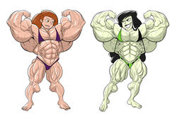 biceps disney extreme_muscles guitartist03 hyper_muscles kim_possible kimberly_ann_possible muscular muscular_female no_eyewear shego