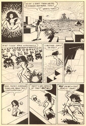 1980s 1987 1girls 20th_century 8-bit ass black_hair black_pubic_hair cherry_poptart_(comic) comic comic_page dialogue digital_world ellie_dee explosion female hairy hairy_pussy hairy_vagina larry_welz legs_spread maze nipples no_color normal_breasts nude nude_female pac-man pac-man_(series) skinny skinny_girl space_invaders straight_hair teleportation video_games virtual_reality