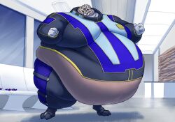 alien belly belly_overhang bioware color fat_thighs huge_belly hyper hyper_belly male male_only mass_effect moobs morbidly_obese morbidly_obese_male obese obese_male overweight overweight_male pants shirt silver_stag solo solo_male turian