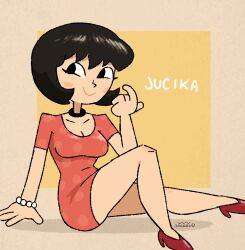 dress jucika medium_breasts sitting wholesome