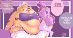 bbw belly_overhang big_belly big_breasts big_female blush candykaat6 chubby chubby_female concerned donuts embarrassed fat fat_ass fat_female fat_fetish fat_girl fat_woman fatty large_female morbidly_obese morbidly_obese_female obese obese_female overweight overweight_female patchouli_knowledge plump pork_chop ripped_clothing speech_bubble stretch_marks teasing teasing_another thick_thighs touhou weight_conscious weight_gain yukari_yakumo