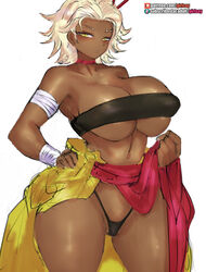 1girls amber_eyes arslan_altan big_breasts black_thong blonde_hair breasts cameltoe clothes_falling_off dark-skinned_female dark_skin erect_nipples_under_clothes female female_only female_penetrated fit_female girlsay huge_breasts patreon_username rwby simple_background solo solo_female string_panties subscribestar_username thick_thighs thong voluptuous white_background wide_hips