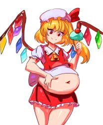 ass bbw belly_overhang big_belly big_female chubby chubby_female fat fat_ass fat_female fat_fetish fat_girl fatty female flandre_scarlet flat hand_on_belly large_female obese obese_female overweight overweight_female plump pork_chop proud smile thick_thighs touhou weight_gain