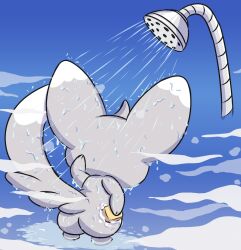 anthro ass ass_focus chinchilla fur furry minccino mincheeto pokémon_(species) pokemon pokemon_(species) shower soap sponge tagme tail water wet_fur