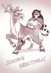 2023 anthro anthro_on_feral anthro_penetrating anthro_penetrating_feral antlers biped breasts cleavage closed_eyes clothed clothing crotchboob deer digital_media_(artwork) digitigrade duo felid female female_on_anthro female_penetrated feral feral_penetrated from_behind_position fur gynomorph gynomorph/female gynomorph_on_feral gynomorph_penetrating gynomorph_penetrating_female hair hand_on_butt hi_res hooves horn huldra_(huldratigress) intersex intersex/female intersex_on_feral intersex_penetrating intersex_penetrating_female long_hair mammal markings new_world_deer open_mouth pantherine paws penetration perunagekko reindeer ring_(marking) ringtail sex simple_background striped_body striped_fur stripes tail tail_grab tail_markings tiger zoophilia