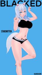 abused_paragon_(artist) blacked blacked_clothing crop_top female female_only midriff pubic_tattoo queen_of_spades starsmitten