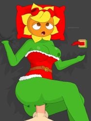 girl human_on_plantie merry_christmas plant plantie plants_vs_zombies plants_vs_zombies:_heroes sex slendyeevee solar_flare_(pvz)