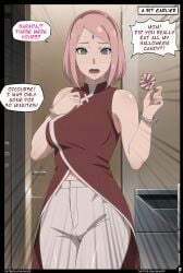 1girls 2d ai_generated boruto:_naruto_next_generations english_text female female_only halloween halloween_costume naruto naruto_(series) nyxworks page_5 right_to_left sakura_haruno solo succubus text