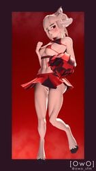 3d 3d_(artwork) 9:16 abs animal_humanoid anthro bottomwear bovid bovid_humanoid bra caprine caprine_humanoid cheerleader cheerleader_outfit clothed clothing digital_media_(artwork) female fur furry furry_only genitals goat goat_humanoid goat_lucifer_(helltaker) going_commando hair helltaker hi_res hooves horns humanoid lucifer_(helltaker) mammal mammal_humanoid mole_(disambiguation) owo_sfm pom_poms pupils pussy raised_bottomwear raised_clothing raised_hoof raised_skirt red_background red_eyes simple_background skirt slit_pupils solo source_filmmaker underwear white_body white_hair white_skin