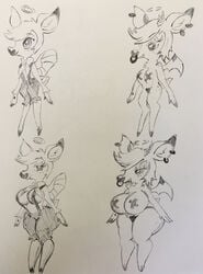 1girls anthro breasts cervid clothing covered_nipples deer deerie_(helluva_boss) eyebrows female freckles hair half-closed_eyes helluva_boss hooves sketch teeth tongue tongue_out vivienne_medrano wings